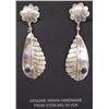 Image 1 : Navajo Sterling Lapis Clip-On Earrings