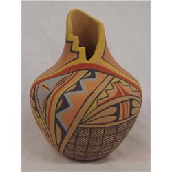 Jemez Cutaway Rimmed Pottery Jar - Clara Gachupin