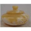 Image 1 : Carved Yellow Onyx Lidded Bowl