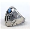 Image 2 : Navajo Silver Turquoise Ring by Jack Tom, Sz 12.25