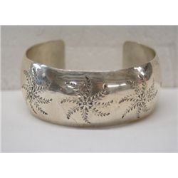 Navajo Sterling Silver Cuff Bracelet by H. Spencer