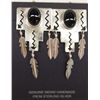 Image 1 : Navajo Sterling Onyx Clip-On Earrings