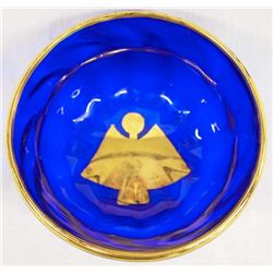 Cobalt & Gold Handblown Bowl, Signed