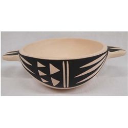 Laguna Pueblo Pottery Handled Bowl by C. Davis