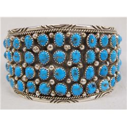 Navajo Sterling & Bisbee Turquoise Bracelet 72.4g