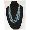 Image 1 : 1950's 6 Strand Natural Turquoise Nugget Necklace