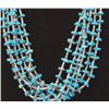 Image 2 : 1950's 6 Strand Natural Turquoise Nugget Necklace