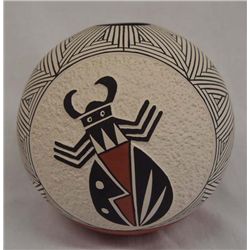 Acoma Vinegaroon Polychrome Seed Jar - F. Waconda