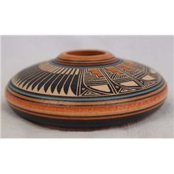 Navajo Polychrome Miniature Pottery Bowl - Crank