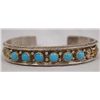 Image 1 : Navajo Sterling Bisbee Turquoise Bracelet - D Okee