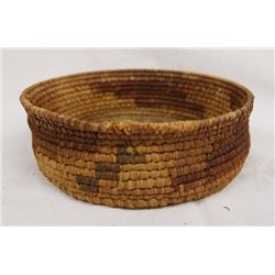 Ethnic Tri Colored Tightly Woven Basket