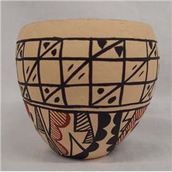 Jemez Tradtional Polychrome Pottery Bowl - Waquie