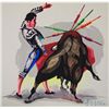 Image 3 : 4 Original Bull Fighting Paintings by Tovar