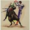 Image 5 : 4 Original Bull Fighting Paintings by Tovar