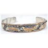 Image 1 : Navajo Gold on Sterling Silver Cuff Bracelet