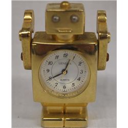 Miniature Metal Robot Clock