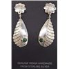 Image 1 : Navajo Sterling Silver Feather Clip On Earrings