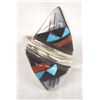 Image 1 : Zuni Sterling Inlay Ring by Lena Tsethlikai, S9.25