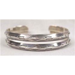 Navajo Sterling Silver Cuff Bracelet