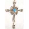 Image 2 : Navajo Sterling Silver & Turquoise Cross Necklace