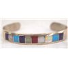 Image 1 : Zuni Sterling Channel Inlay Bracelet