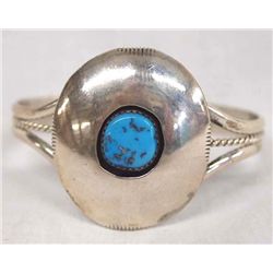 Navajo Sterling Turquoise Bracelet by A. Largo