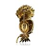 Image 2 : 18KT Yellow Gold 0.04ctw Diamond Bird Pin