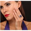 Image 1 : 14KT White Gold 12.10ct GIA Cert Tanzanite and Diamond Ring