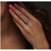 Image 2 : 18KT White Gold 0.40ctw Sapphire and Diamond Ring
