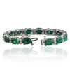 Image 4 : 14KT White Gold 18.48ctw Emerald and Diamond Bracelet