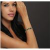 Image 7 : 14KT White Gold 18.48ctw Emerald and Diamond Bracelet