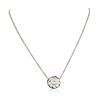 Image 2 : 14KT White Gold 0.60ctw Diamond Pendant With Chain