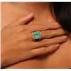 Image 5 : 14KT Yellow Gold 7.22ct Emerald and Diamond Ring
