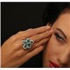 Image 5 : 14KT White Gold 5.00ctw Emerald and Diamond Ring
