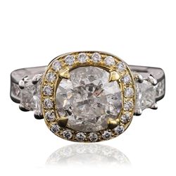 14KT Two-Tone Gold 4.28ctw Diamond Ring