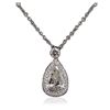 Image 3 : 18KT White Gold 2.34ctw Diamond Pendant With Chain With Chain