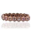 Image 4 : 14KT Rose Gold 14.40ctw Multi-Color Sapphire and Diamond Bracelet