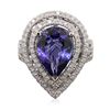 Image 3 : 14KT Two-Tone 5.39ct Tanzanite and Diamond Ring