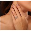 Image 2 : 14KT Two-Tone Gold 1.12ctw Diamond Engagement Ring