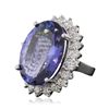 Image 4 : 14KT White Gold GIA Certified 23.77ct Tanzanite and Diamond Ring