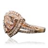 Image 4 : 14KT Rose Gold 1.93ct Morganite and Diamond Ring