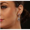 Image 5 : 14KT White Gold 3.38ctw Tanzanite and Diamond Earrings