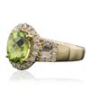 Image 4 : 14KT Yellow Gold 1.82ct Peridot and Diamond Ring