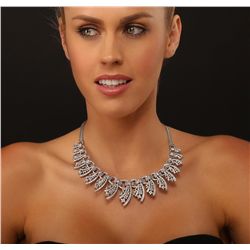 14KT White Gold 11.00ctw Diamond Necklace