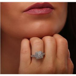 14KT White Gold 0.90ctw Diamond Ring