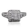 Image 3 : 14KT White Gold 0.90ctw Diamond Ring