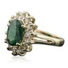 Image 4 : 14KT Yellow Gold 2.59ct Emerald and Diamond Ring