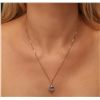 Image 2 : 14KT Rose Gold 3.23ct Topaz and Diamond Pendant With Chain