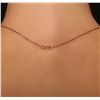 Image 6 : 14KT Rose Gold 3.23ct Topaz and Diamond Pendant With Chain