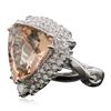 Image 4 : 14KT White Gold 7.85ct Morganite and Diamond Ring